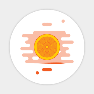 Orange in a splash of juice Magnet